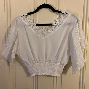 Floral Laced Crop Top